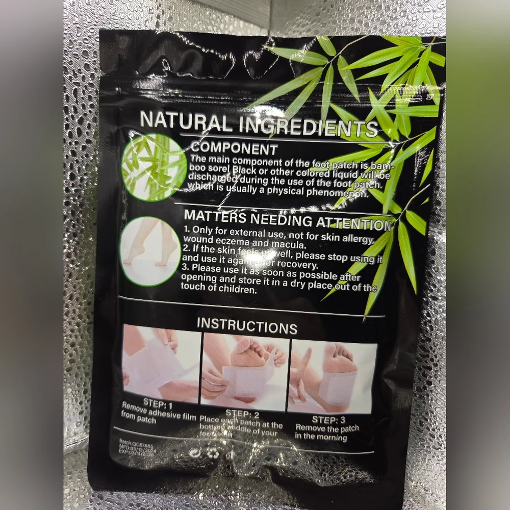Foot Patch, Deep Cleansing Foot Patch - Black and Green